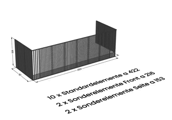 Parametrisches Geländer für einen Balkon, erstellt mit unseren CAD/CAM Dienstleistungen